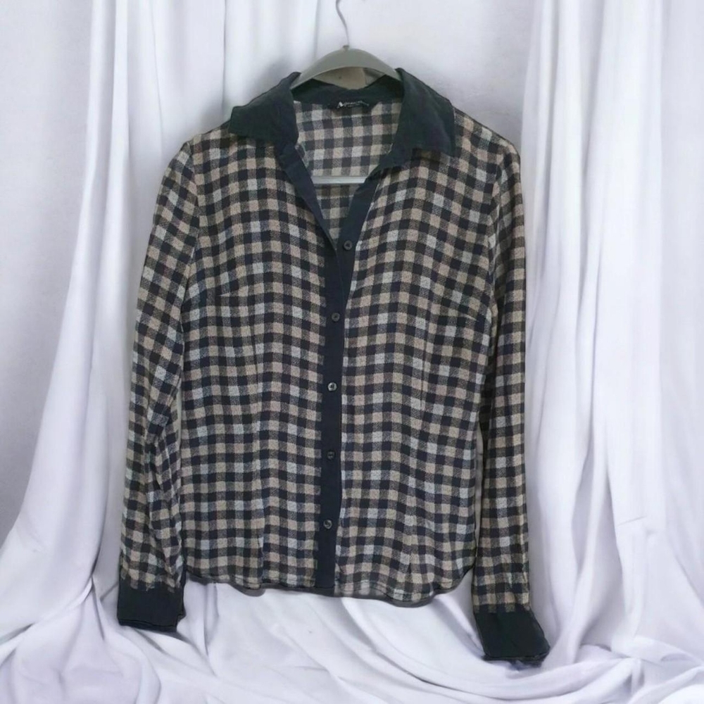 Aquascutum house check silk blouseGood condition Size uk 10 - Picture 1 of 4